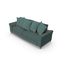 Sofa Worn with Pillows PNG & PSD Images