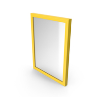 Wall Square Mirror Yellow PNG & PSD Images