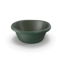 Round Plastic Wash Basin Green PNG & PSD Images