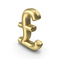 Currency Symbol Pound Gold PNG & PSD Images
