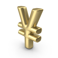 Currency Symbol Yen Gold PNG & PSD Images