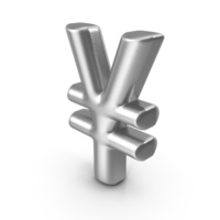 Currency Symbol Yen Silver PNG & PSD Images