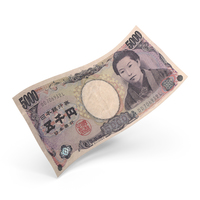 5000日元钞票Bill PNG和PSD图像