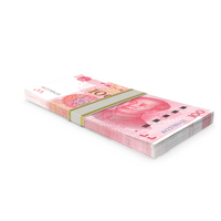 100个中国人元钞票堆栈PNG和PSD图像