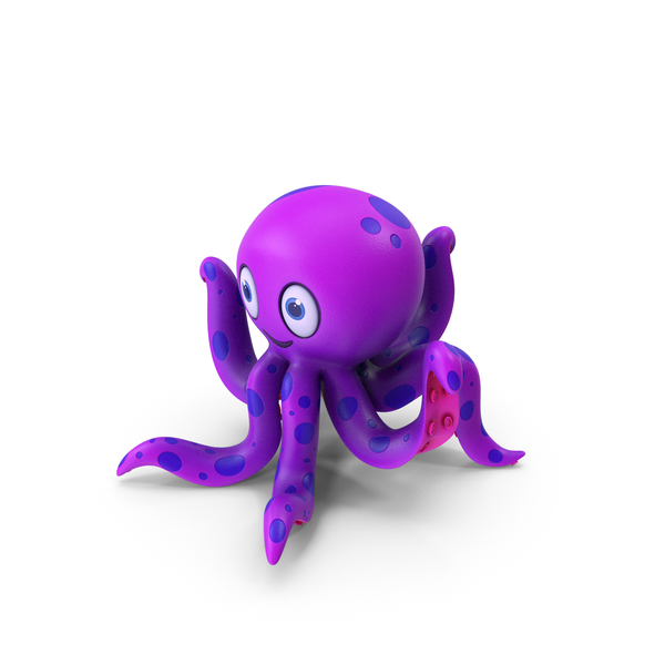 Cartoon Octopus Purple PNG & PSD Images