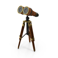 Old Binoculars with Tripod PNG & PSD Images