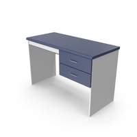 Home Office Desk Blue White PNG & PSD Images