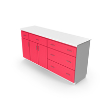 Kitchen Cabinet Red White PNG & PSD Images