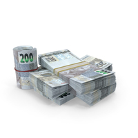 Brazilian Real Banknote Pile of Stacks PNG & PSD Images