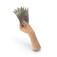 Hand Holding Euro Banknote Bills PNG & PSD Images