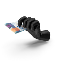 Glove Holding a Folded 100 Swiss Franc Stack PNG & PSD Images
