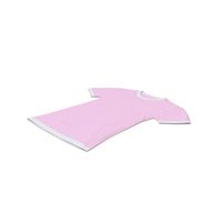 Female Crew Neck Laying White and Pink PNG & PSD Images