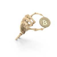 Skeleton Hand Holding a Bitcoin PNG & PSD Images