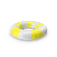 Pool Tubes with Yellow Striped Print PNG & PSD Images