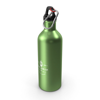 Aluminium Sports Bottle Green PNG & PSD Images