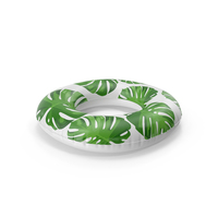 Pool Tube with Tropical Leaves PNG & PSD Images