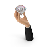 Suit Hand Holding a Large Diamond PNG & PSD Images