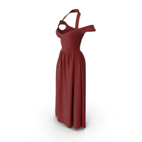 Red Dress Off Shoulder PNG & PSD Images