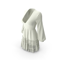 Ruffled Yellow Summer Dress PNG & PSD Images
