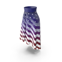 Woman American Flag Skirt PNG & PSD Images