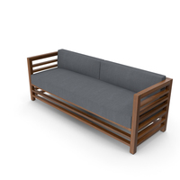 2 Seater Wood Outdoor Sofa PNG & PSD Images