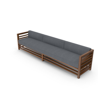 3 Seater Wood Outdoor Sofa PNG & PSD Images