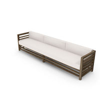 3 Seater Wood Outdoor Sofa PNG & PSD Images
