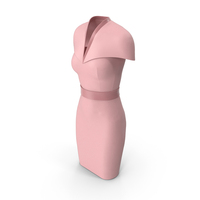Woman Formal Pink Dress PNG & PSD Images