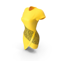 Woman Formal Yellow Gown PNG & PSD Images