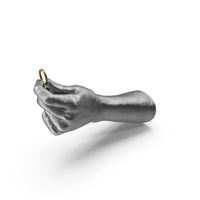 Silver Hand Holding Gold and Silver Ring PNG & PSD Images