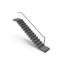 Modern Concrete Floating Stair PNG & PSD Images