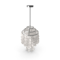 3 Circle White Capiz Shell Chandelier PNG & PSD Images