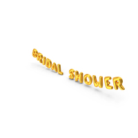 Foil Balloon Words Bridal Shower Gold PNG & PSD Images