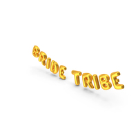 Foil Balloon Words Bride Tribe Gold PNG & PSD Images