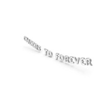 Foil Balloon Words CHEERS TO FOREVER Silver PNG & PSD Images