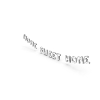 Foil Balloon Words Home Sweet Home Silver PNG & PSD Images