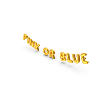 Foil Balloon Words Pink Or Blue Gold PNG & PSD Images