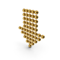 Arrow Down Gold PNG & PSD Images
