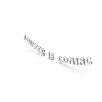 Foil Balloon Words Winter is Coming Silver PNG & PSD Images
