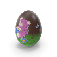 Easter Egg Chocolate Teddy Bear Painted PNG & PSD Images