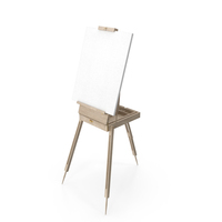 Easel With Canvas PNG & PSD Images