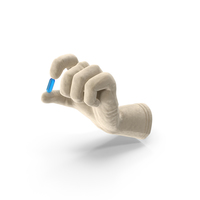 Glove Holding a Blue Pill PNG & PSD Images