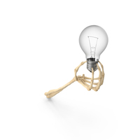 Skeleton Hand Holding a Light Bulb PNG & PSD Images