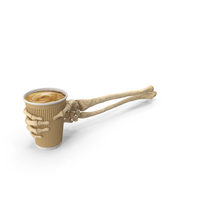 Skeleton Hand Holding a Cup of Coffee PNG & PSD Images