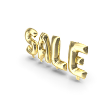 Foil Balloon Gold Words Sale PNG & PSD Images