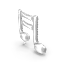 Foil Balloon Note Silver PNG & PSD Images