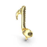 Foil Balloon Note Gold PNG & PSD Images