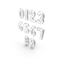 Foil Balloon Number Silver PNG & PSD Images