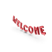 Foil Balloon Red Words Welcome PNG & PSD Images