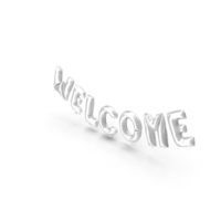 Foil Balloon Silver Words Welcome PNG & PSD Images